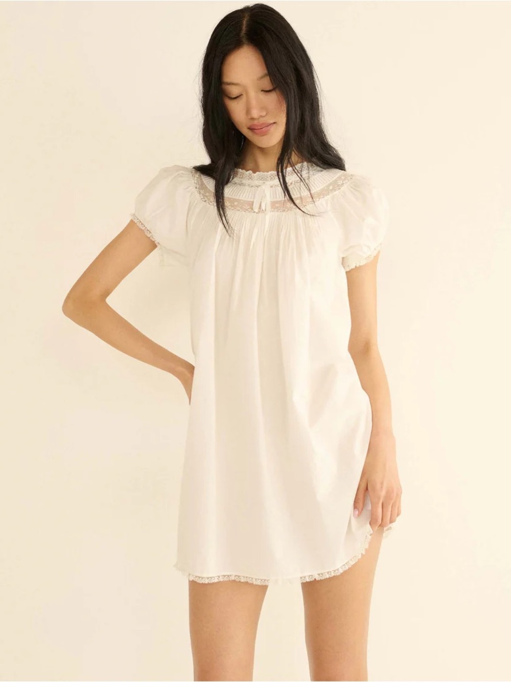 Doen DAPHNE DRESS IN SALT - Size XS, White